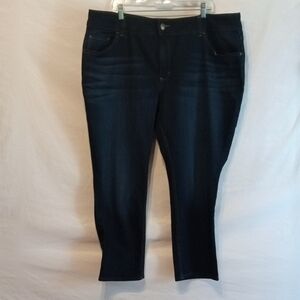 Lee Women's Plus Size  Midnight Blue Ankle Jeans